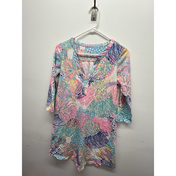 Lilly Pulitzer Women's 3/4 Long Sleeve Amina Dress Vibrant Multicolor Size Small - Picture 1 of 9